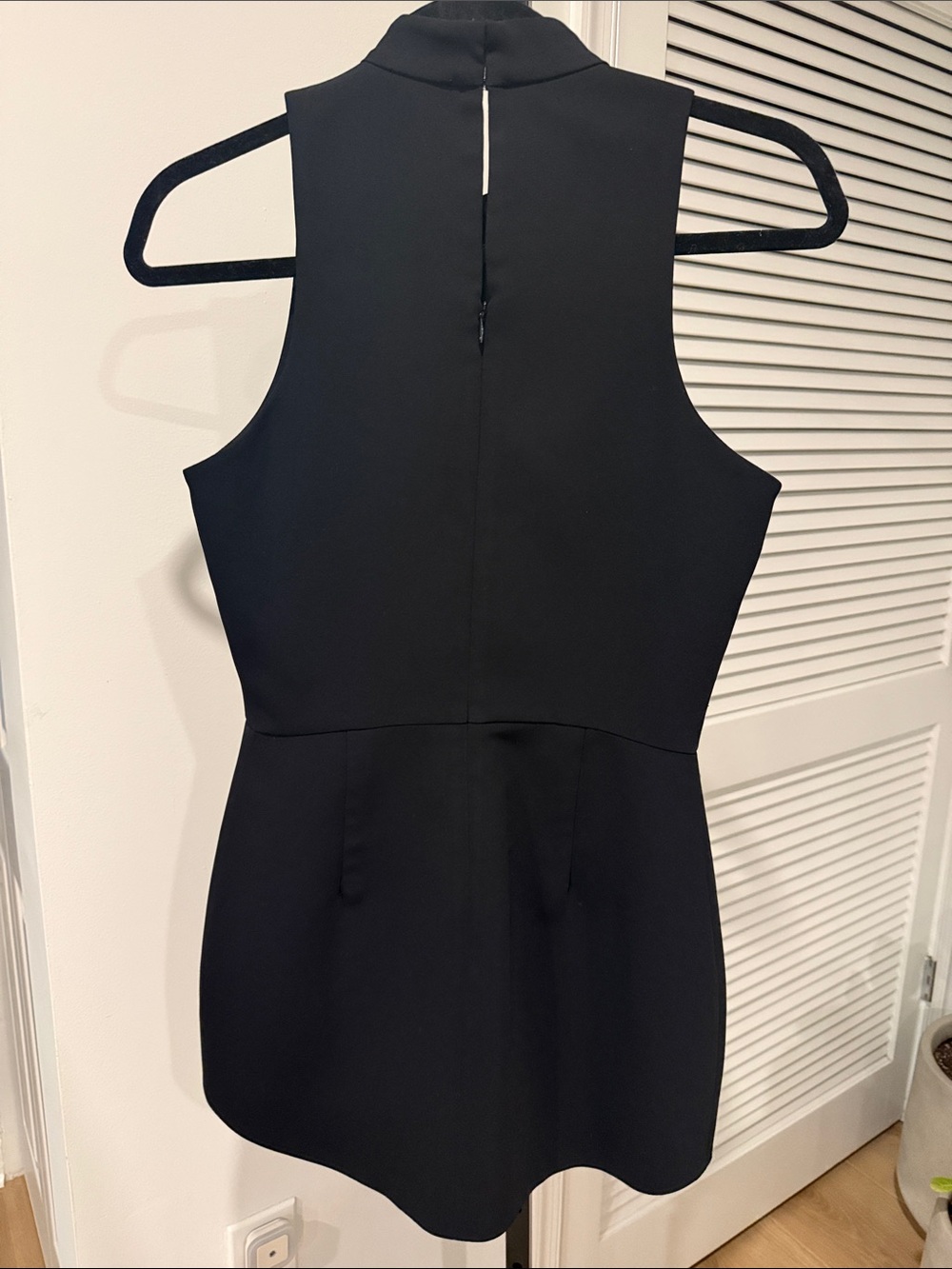 Amanda Uprichard Black Sleeveless Mock-Neck Mini Dress - Marshall Dress - Picture 4 of 7